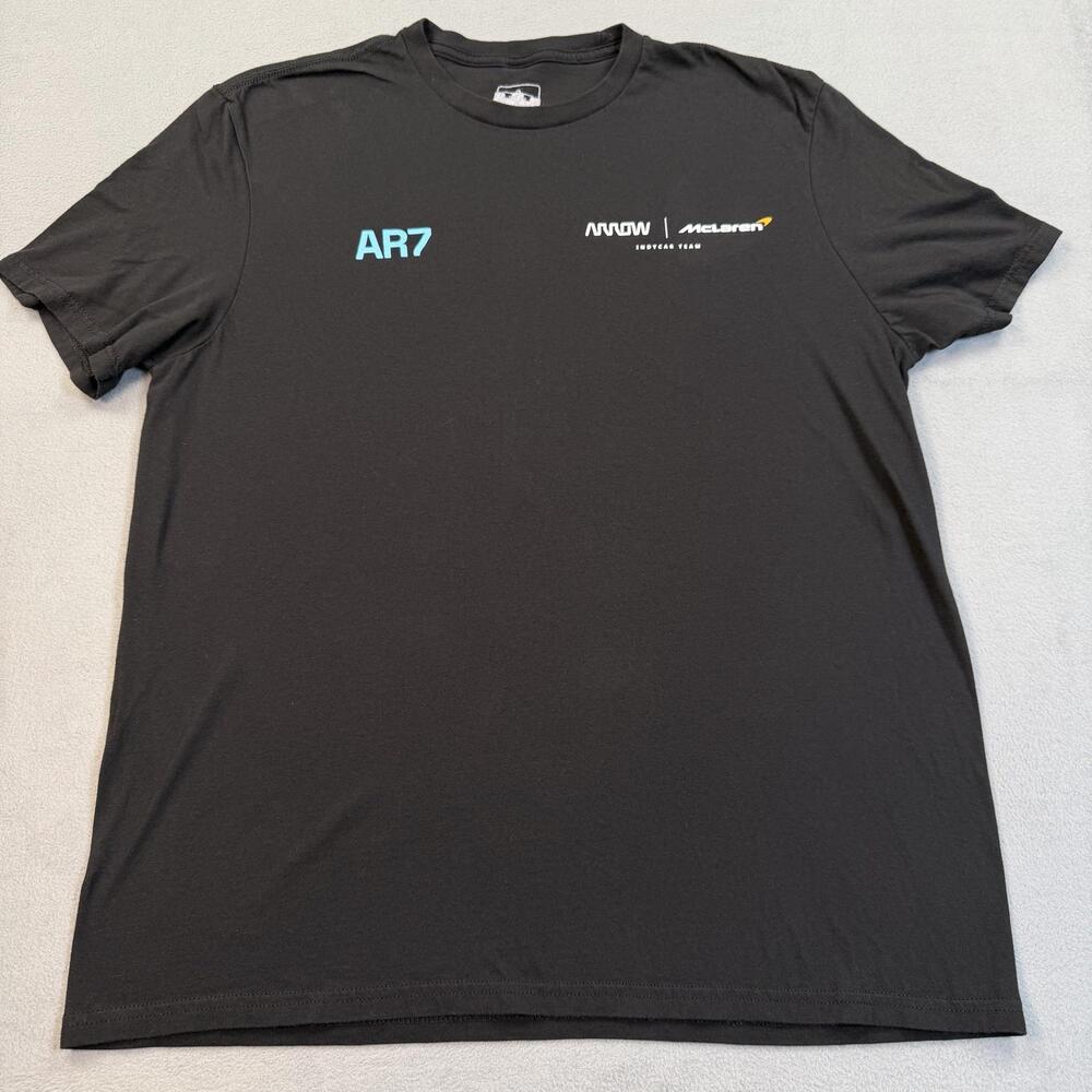 Arrow McLaren Rossi Shirt Mens XL Black IndyCar Team Racing AR7 Graphic Tee